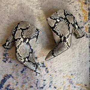 Snake Print Booties